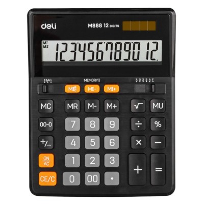 Deli-EM888 Deli EM888 Calculatrice à double fonction mémoire 12 DGT 203*158*31mm