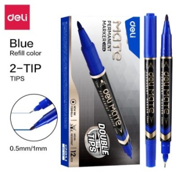 Deli-EU10430 marqueur permanent à 2 pointes