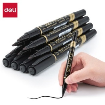 Deli-EU10420 Marqueur permanent à 2 pointes