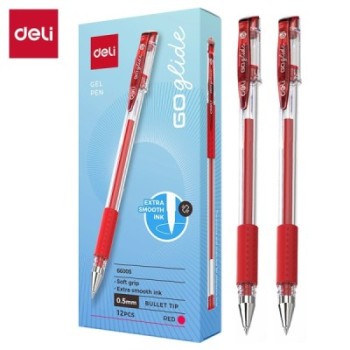 Deli-E6600S Bleu E6600S Stylo Gel Cap Softgrip Pointe Ogive 0
