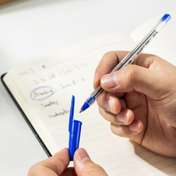 Stylo a Bille Deli EQ4-BL 1 mm Bleu