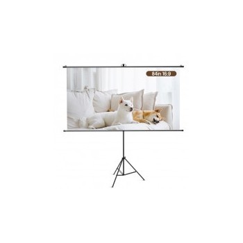 Ecran De Projection Trépied Deli 186x105Cm Blanc