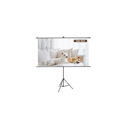 Ecran De Projection Trépied Deli 186x105Cm Blanc