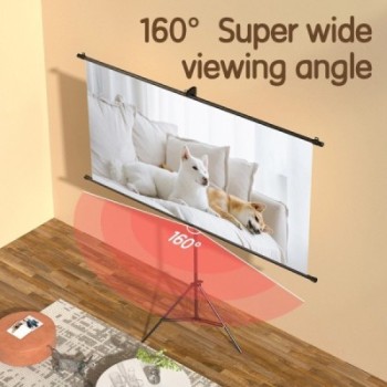 Ecran De Projection Trépied Deli 186x105Cm Blanc