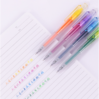 Stylo gel rétractable à changement de couleur Deli SA230, pointe 0,5 mm, lot de 4