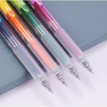 Stylo gel rétractable à changement de couleur Deli SA230, pointe 0,5 mm, lot de 4