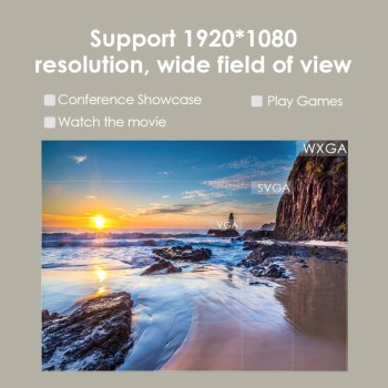 Projecteur Deli VS6001 : luminosité de 1 000 lumens, 135X97X50MM AoKa