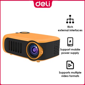 Projecteur Deli VS6001 : luminosité de 1 000 lumens, 135X97X50MM AoKa