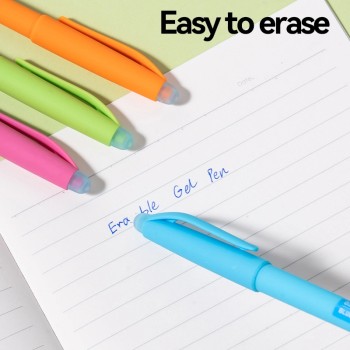 Stylo gel effaçable Deli-EG163-BL 0,5MM [PQT 12] BLEU