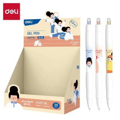 Stylo gel Deli-EG08T-BL [PREST 36] BLEU