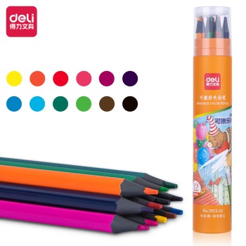 Crayon de couleur Deli-7073-12 12/18 EFFACABLE