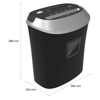 DESTRUCTEUR DE PAPIER 10F 20L NOIR