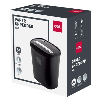 DESTRUCTEUR DE PAPIER 8F 15L NOIR (+TROMBONES & AGRAFFES)