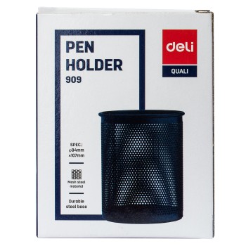PORTE STYLO CIRCULAIRE MTAL 84X106MM 95.5G NOIR
