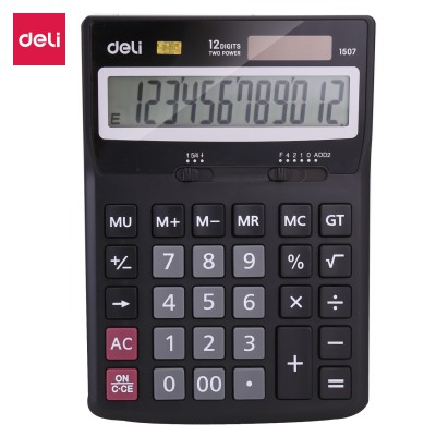 CALCULATRICE DE BUREAU 12D 169X122MM NOIRE