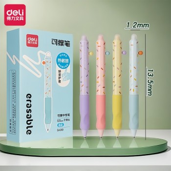 STYLO GEL RASABLE RETRACTABLE [PQT 12] BLEU